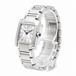 Cartier Tank Française Small WSTA0065 White Dial Watch